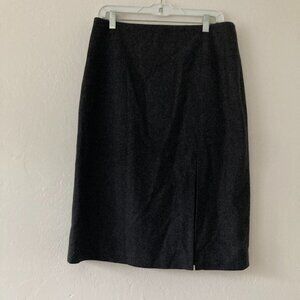 Vintage GAP Wool Blend Knee Length Pencil Skirt Gray Classic Old Money Office 10